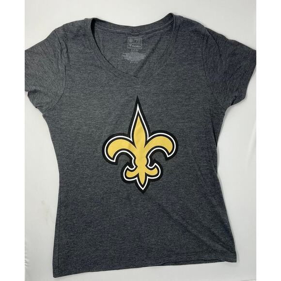 NFL Pro Line Fanatics New Orleans Saints Fleur de Lis Womans cut Tshirt PreOwned - Picture 1 of 5